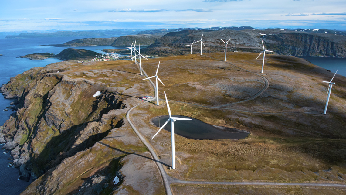 Wind farm in Norway.