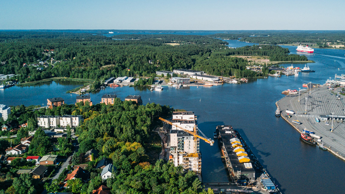 Aerial view of Turku.