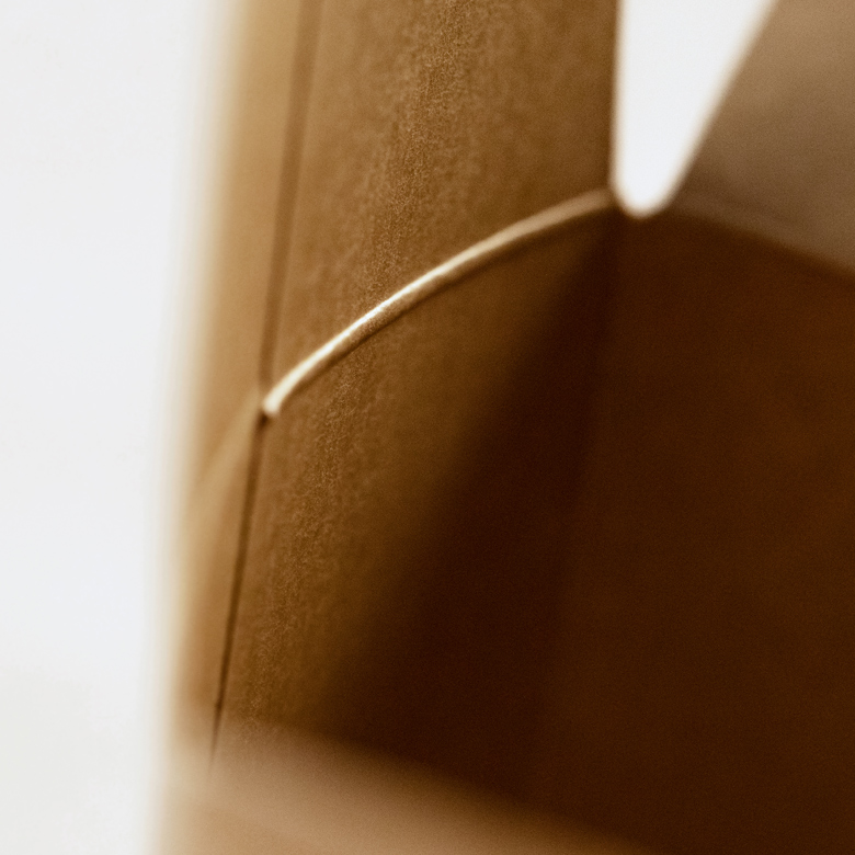 Close up image from a cardboard box.