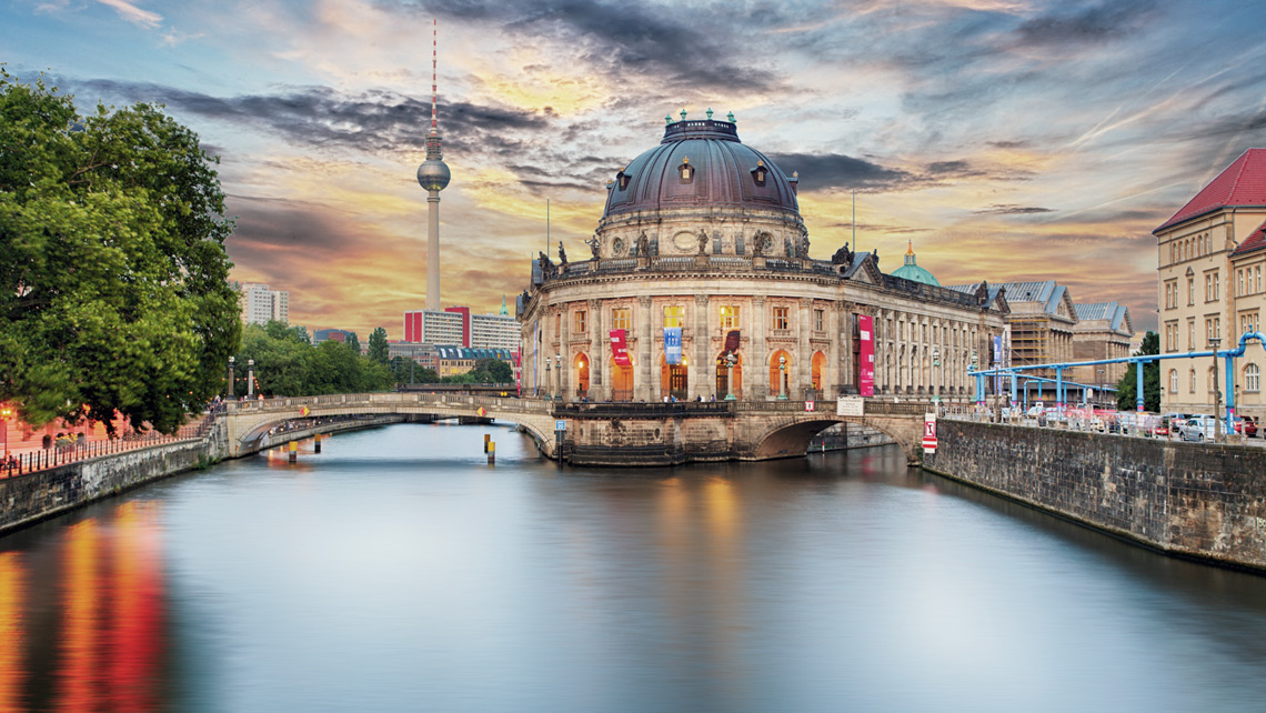 River view on the museum island in Berlin.