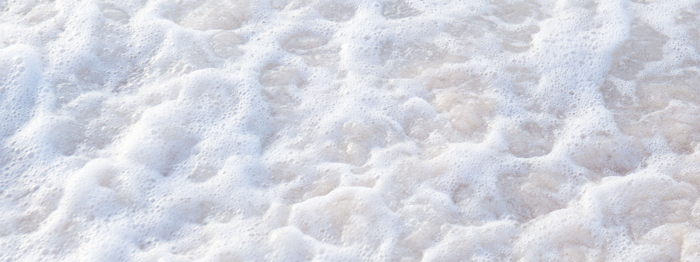 A close-up of white foam.