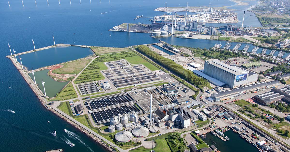 BIOFOS wastewater treatment plant in Lynetten, Denmark