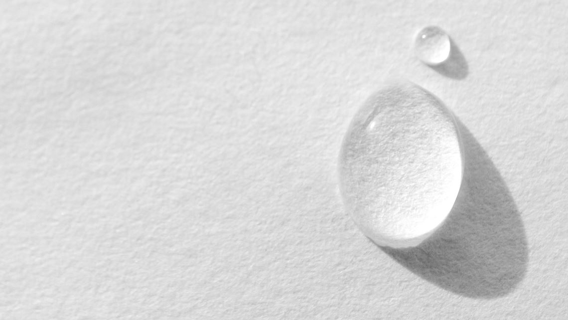 Water drops on paper