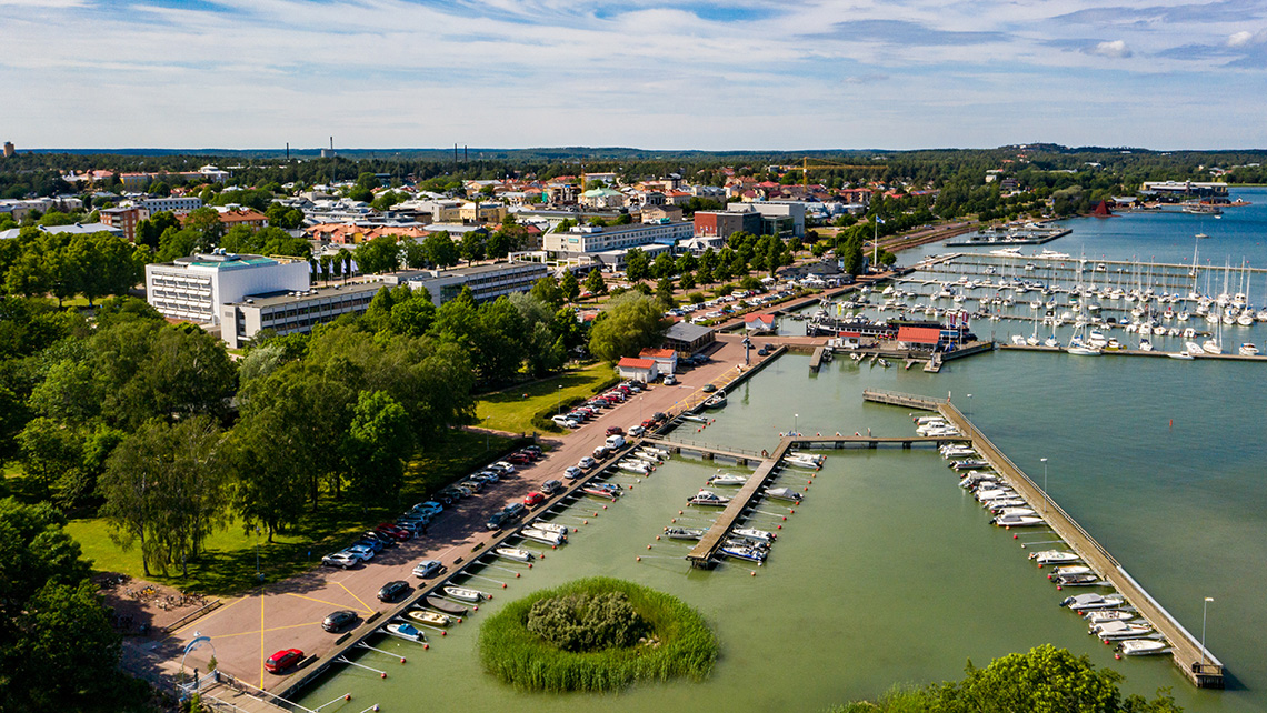 A view over Mariehamn seashore.