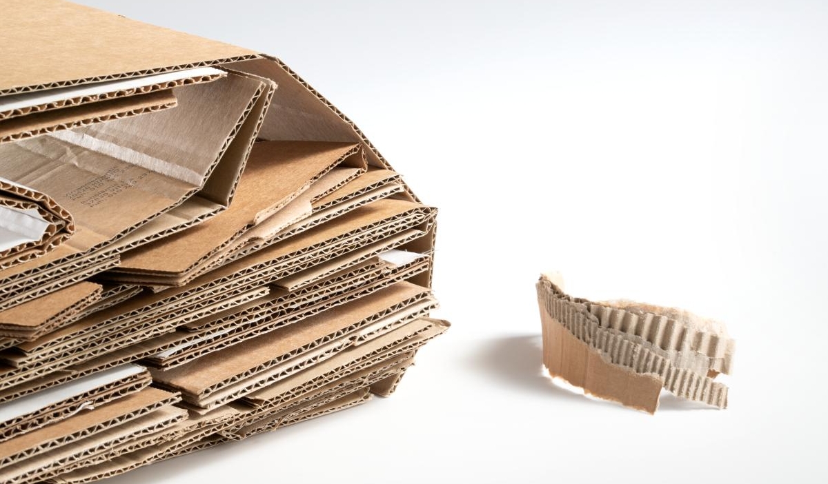 Piled up card board
